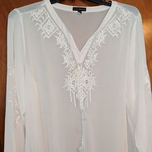 White peasant top